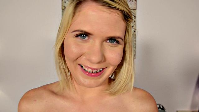 Good little girl is young, with braces, a flat chest and a wet, smooth pussy.