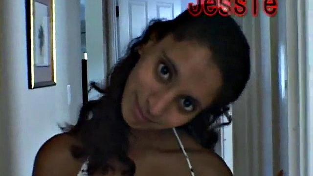 Ebony cutie sucks big cock in POV close up