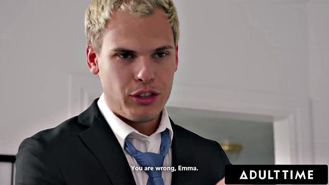 ADULT TIME - Lonely T-Girl Emma Rose Has First Romantic Suck And Fuck With Big Dick Roommate!