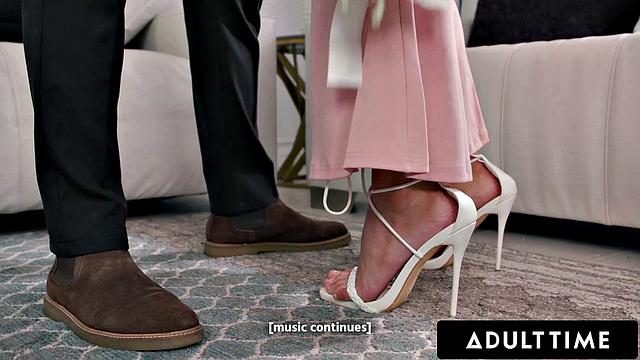 ADULT TIME - Lonely T-Girl Emma Rose Has First Romantic Suck And Fuck With Big Dick Roommate!