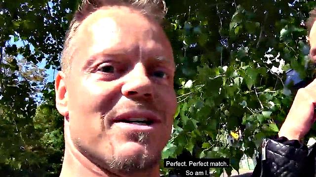 German MILF public fucked outdoor in POV sex