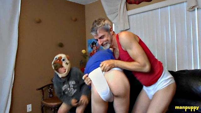 Step-Sons Wrestle Step-Dad in a Wedgie Fight - Elis Ataxxx, Jeff Drizzle, Richard Lennox