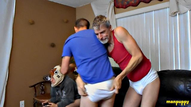 Step-Sons Wrestle Step-Dad in a Wedgie Fight - Elis Ataxxx, Jeff Drizzle, Richard Lennox