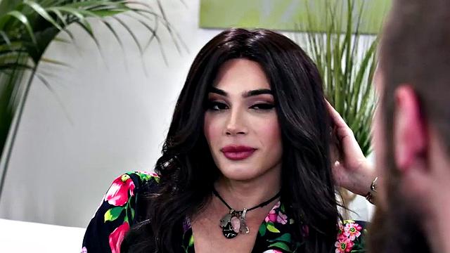 Stunning Trans pounded after teasing