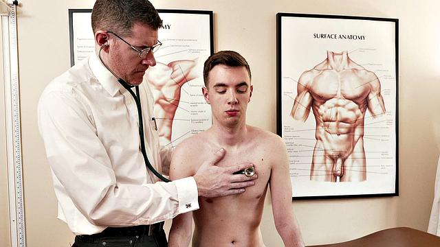 Petite assfingered by doctor during ultrasound