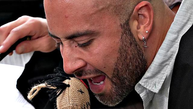 Office boss rimming new employee