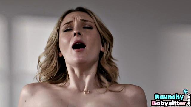 Sensual babysitter sidefucked