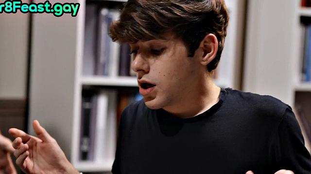 Dreamy firefighter cockridden by student