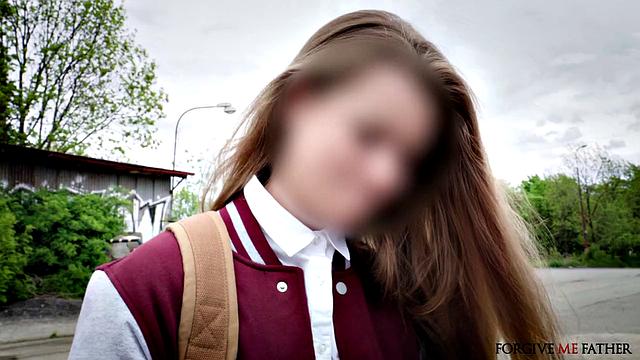 Blonde college girl confesses her sins