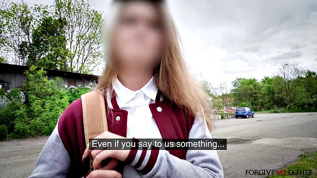 Blonde college girl confesses her sins