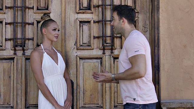 Babe sucks and rides BFs cock in the bed