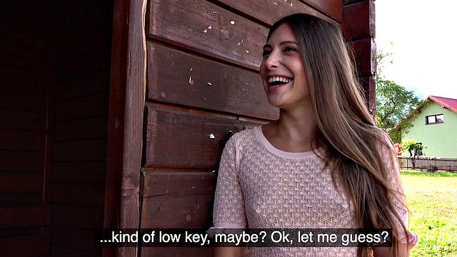 Rural euro picked up outdoors for fucking before sucking