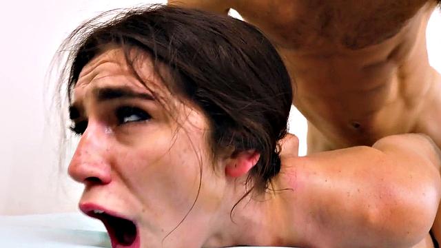 Tired beauty gets pussy stretched by her husband's dick