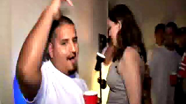 Hot blonde coed rides hard dick