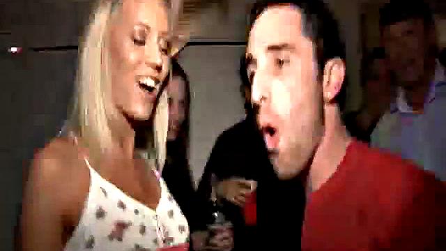 Hot blonde coed rides hard dick