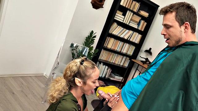 Cocksucking cosplay sluts enjoy threesome with hotel roommate