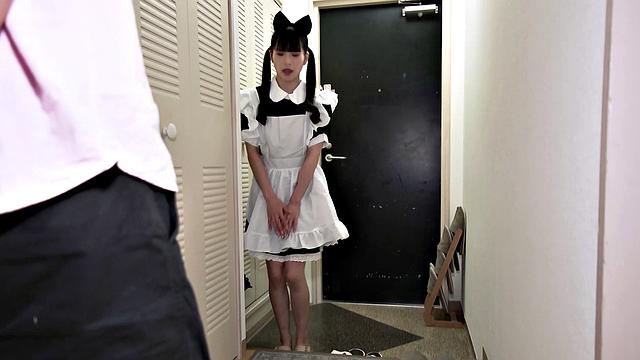 J-Pop Hottie Sumire Mizuno Cosplays As Maid
