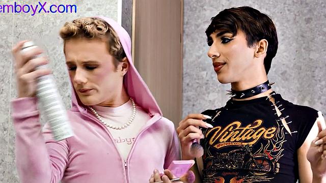 21yo femboys in gaydaddy 3some by top muscled hunk