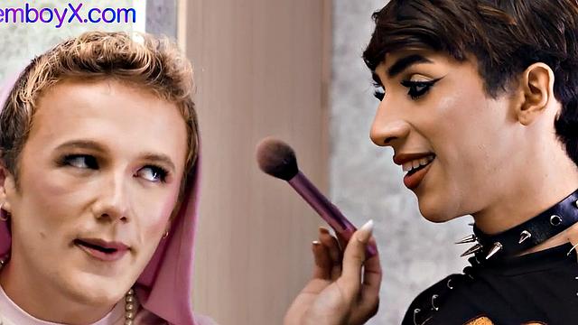 21yo femboys in gaydaddy 3some by top muscled hunk