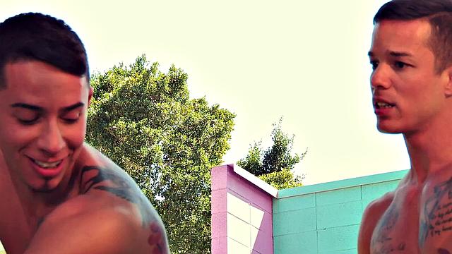 HotHouse - Hot Inked Jocks Barebacking Outdoors By The Summer Pool
