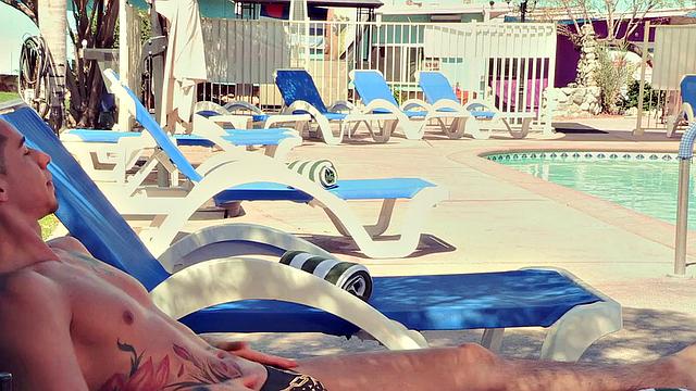 HotHouse - Hot Inked Jocks Barebacking Outdoors By The Summer Pool