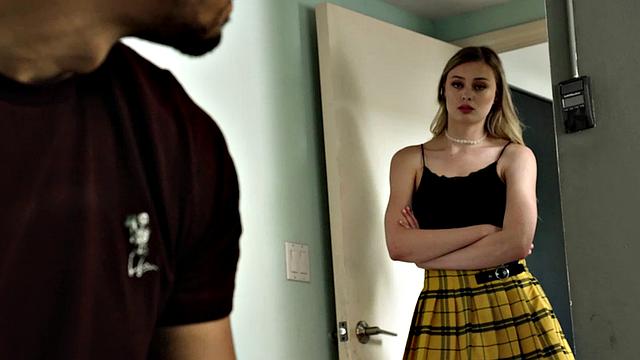 Natural teen Amber rides big bully cock to protect her brother