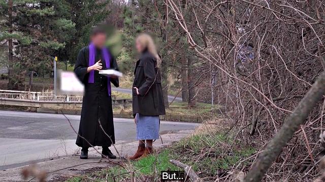 Classy euro bae got picked up and smashed by priest