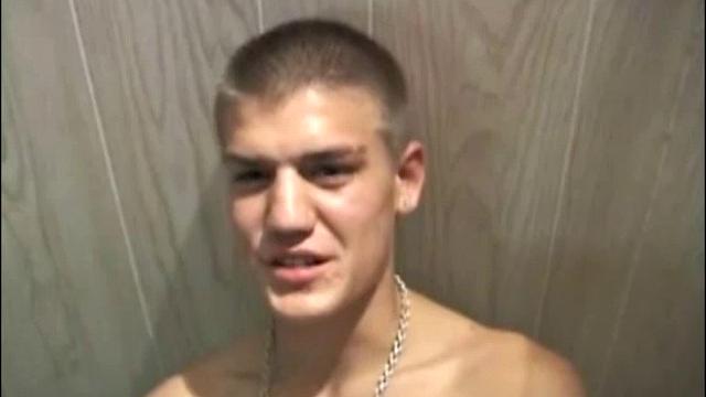 Young Lance has a very inviting and sexy look, as he stares into the camera, while massaging his hard cock. We enjoy a nice long stroke from this naked boy, before he blows his load over a chair.