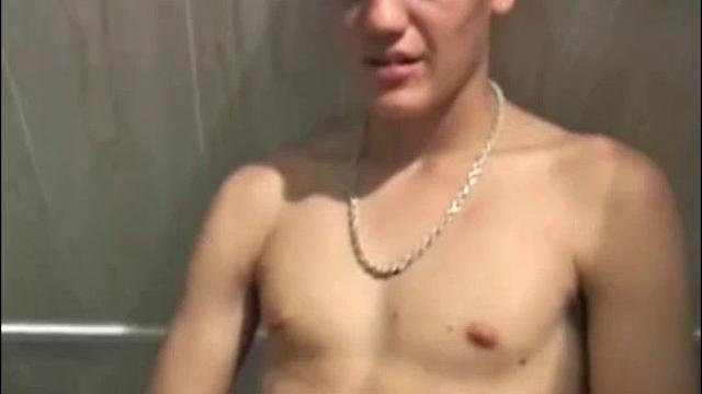 Young Lance has a very inviting and sexy look, as he stares into the camera, while massaging his hard cock. We enjoy a nice long stroke from this naked boy, before he blows his load over a chair.