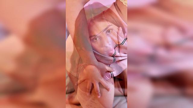 Redhead in Pink Outfit