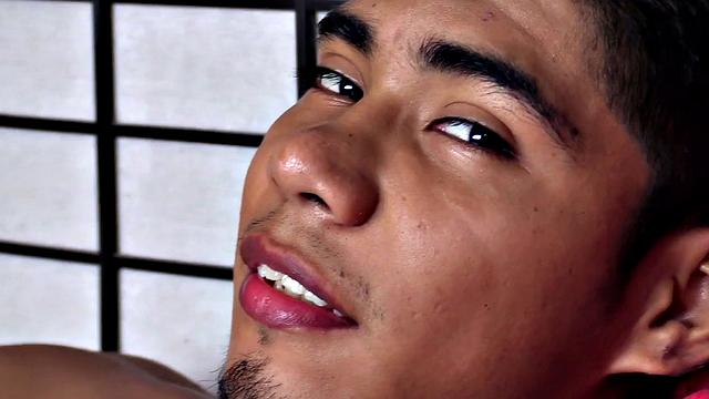 Себастьян медленно раздевается, вытаскивает хер и устраивает сольник на камеру