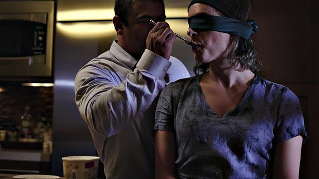 Trans blown and jerked before cockriding boyfriend