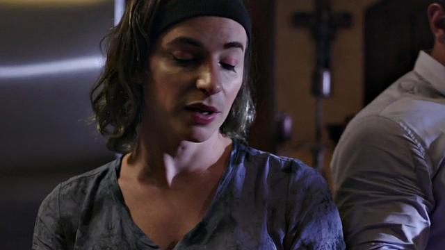 Trans blown and jerked before cockriding boyfriend