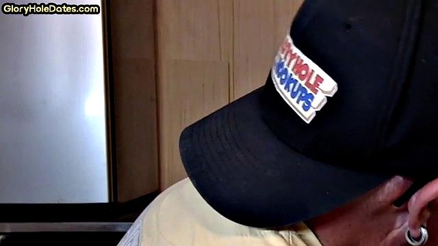 Caught old bearded man suck BBC in gloryhole