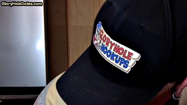 Caught old bearded man suck BBC in gloryhole