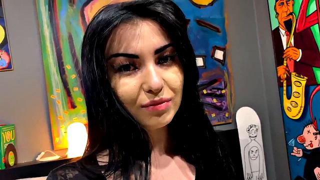 Blowjob POV babe sucks and wanks cock in closeup