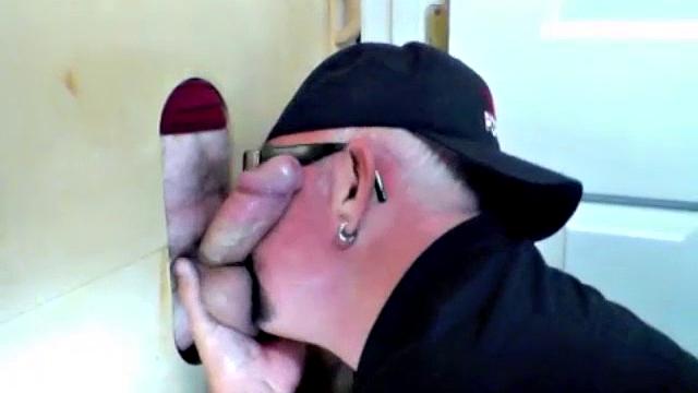 Another Sloppy Glory Hole Blowjob
