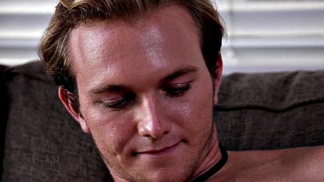 Watch this tattooed newcomer tugging his unshaved shaft in solo playtime