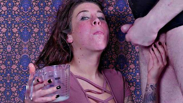 Food Fetish Bdsm Slave Eats Cum Repeatedl