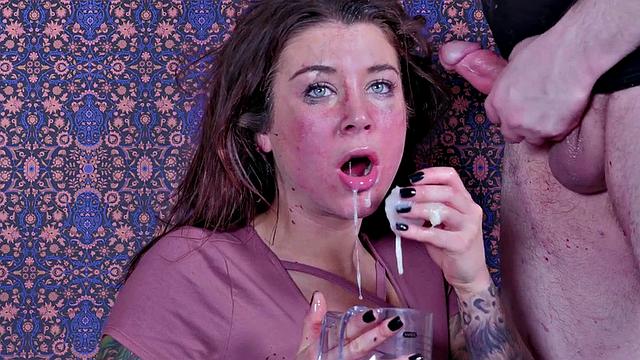 Food Fetish Bdsm Slave Eats Cum Repeatedl