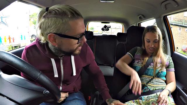 Watch these students get down and dirty with each other in a hot, high-heeled car ride