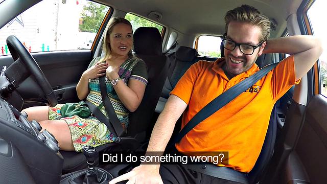 Watch these students get down and dirty with each other in a hot, high-heeled car ride