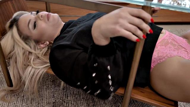 Stepteen dickriding taboo cock after getting unstuck