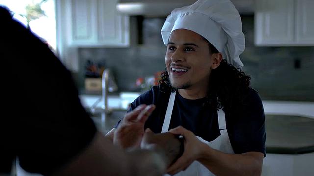 BBC barebacks his food fetish cook BF in the kitchen