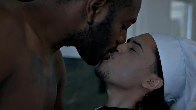 BBC barebacks his food fetish cook BF in the kitchen