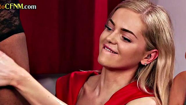 CFNM IR MILF deepthroats black dick in group oral until cum