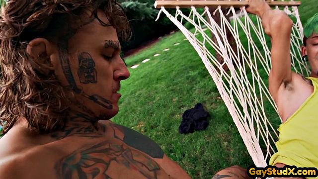 Alt twunk throat by lover