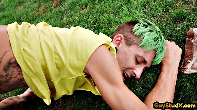 Alt twunk throat by lover