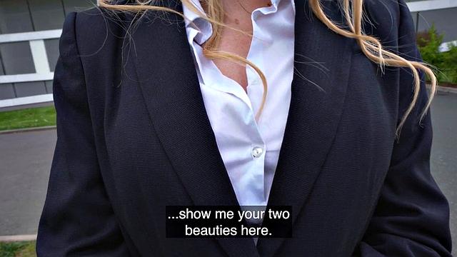 Picked up inked babe gets pussyrammed after blowjob