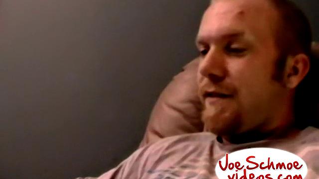 James drops to his knees for Corey's thick cock and gives a deep, sloppy blowjob